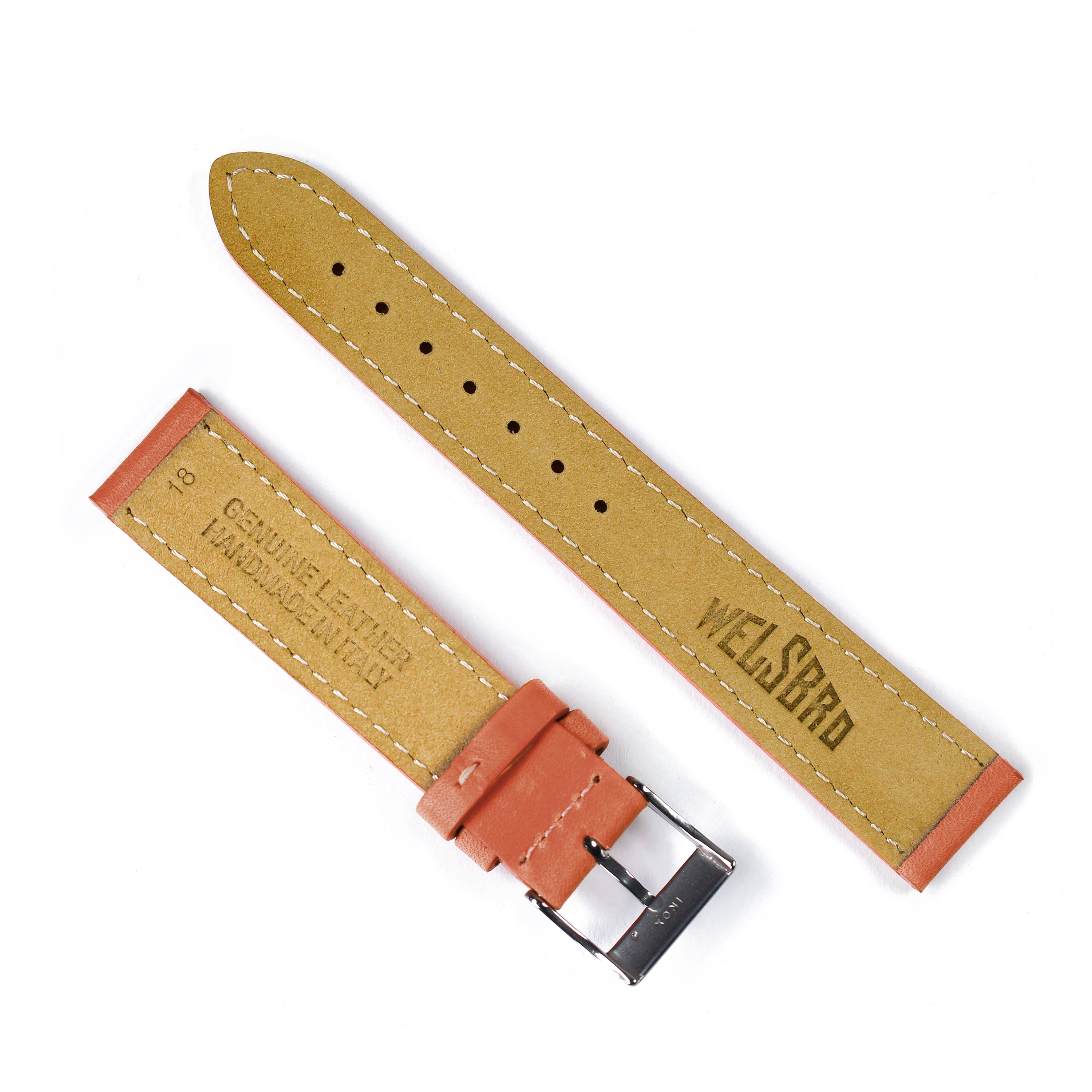 Natural leather clearance watch strap