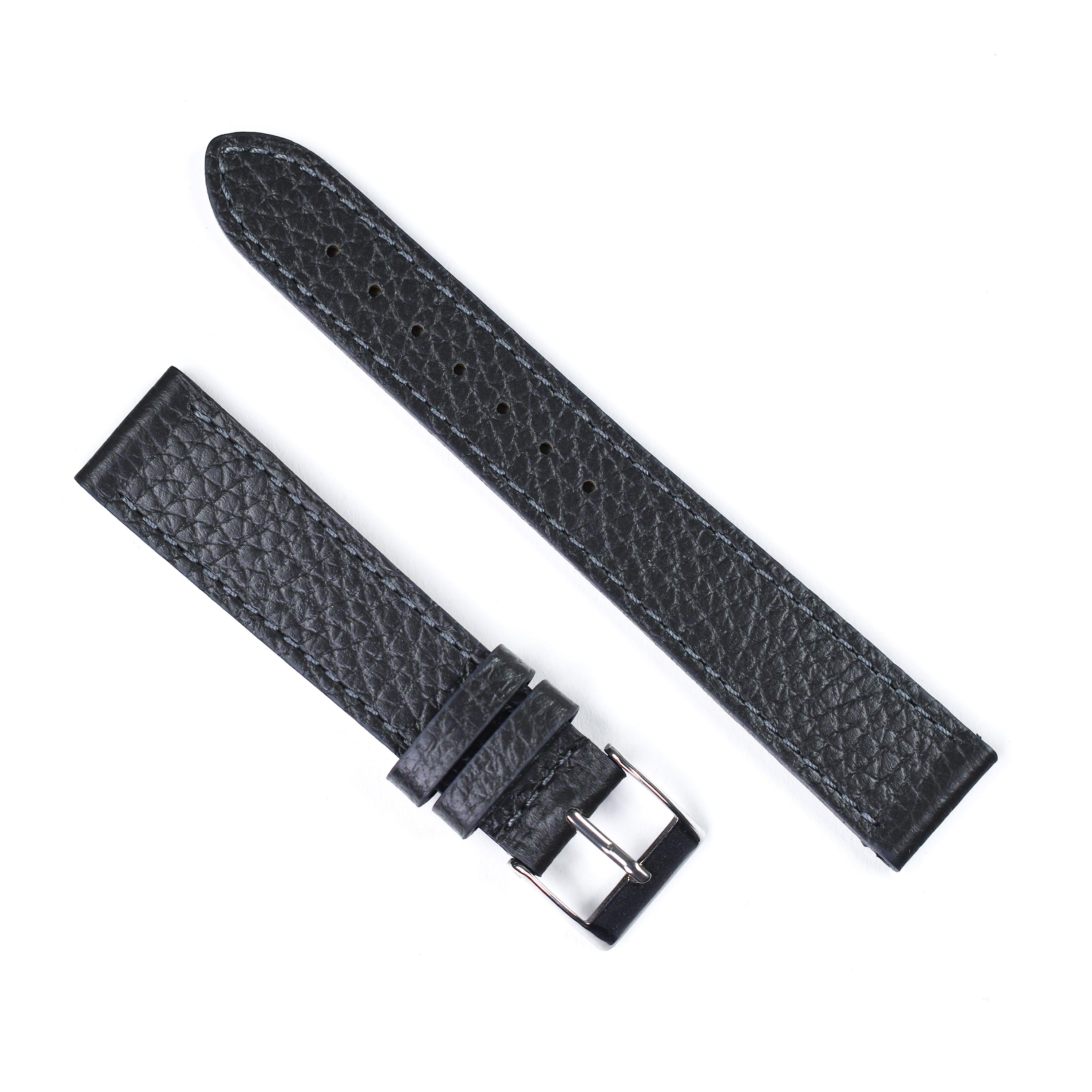 Dirty Martini Gray Calfskin Leather Watch Strap Welsbro