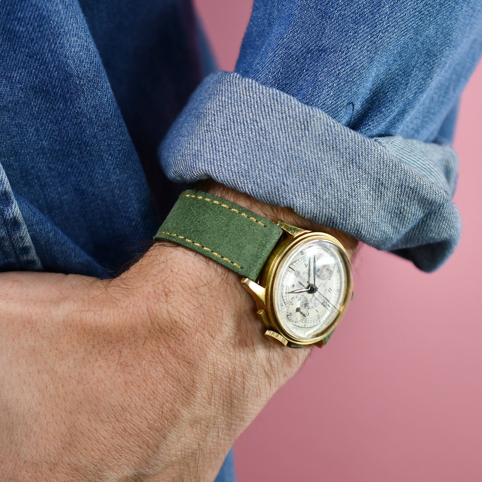 Green suede clearance watch strap